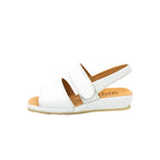 Sandali comfort in pelle bianco
