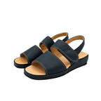 Sandali comfort in pelle blu