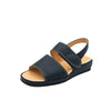 Sandali comfort in pelle blu