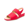 Sandali comfort in pelle rosso