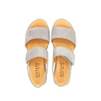 Sandali comfort in camoscio grigio