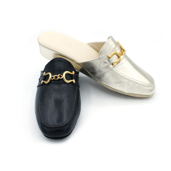Pantofola in nappa con morsetto