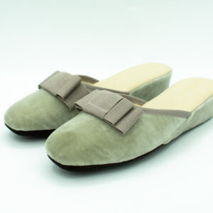 Pantofola in Velluto con Fiocco